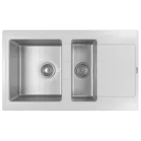 Chiuvetă Florentina Combi 860 K 86 x 51 / Piatră artificială / Jasmin