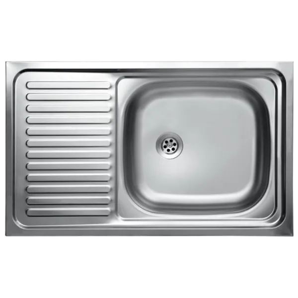 Chiuvetă Sanitec S416D 80 x 50 / Oțel inoxidabil / Silver photo 1