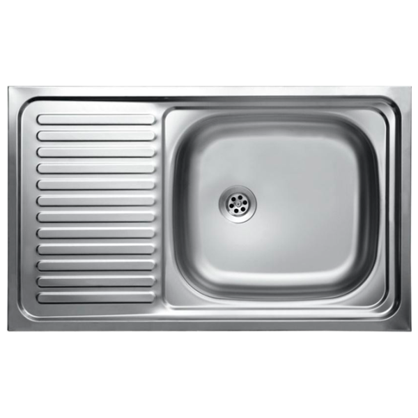 Chiuvetă Sanitec S416D 80 x 50 / Oțel inoxidabil / Silver photo 1