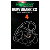 Набор крючков Korda Kurv Shank XX Количество в наборе - 10 / Размер - 4