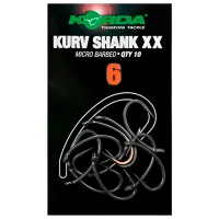 Набор крючков Korda Kurv Shank XX Количество в наборе - 10 / Размер - 6