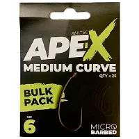 Набор крючков Ridge Monkey Ape-X Curve Barbed Количество в наборе - 25 / Размер - 6