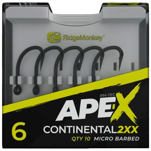 Set de cârlige Ridge Monkey Ape-X Continental 2XX Cantitatea în set - 10 / Mărimea - 6 photo 1