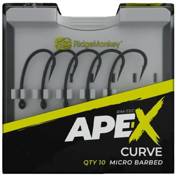 Set de cârlige Ridge Monkey Ape-X Curve Barbed Cantitatea în set - 10 / Mărimea - 8 photo 1