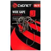 Набор крючков Cygnet Wide Gape Barbed Количество в наборе - 10 / Размер - 6