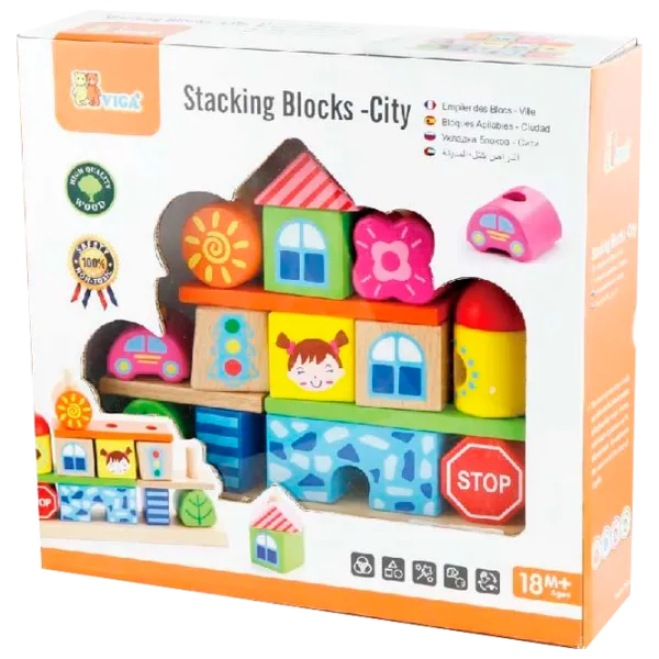 Figurine VIGA Stacking Blocks 50043 2+/ Multicolor photo 1