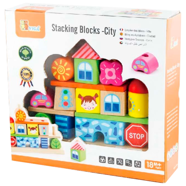Figurine VIGA Stacking Blocks 50043 2+/ Multicolor photo 1