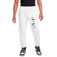 Pantaloni sportivi pentru bărbați Nike M Nk Club+ Bb Cf Pant Mlogo S/ White