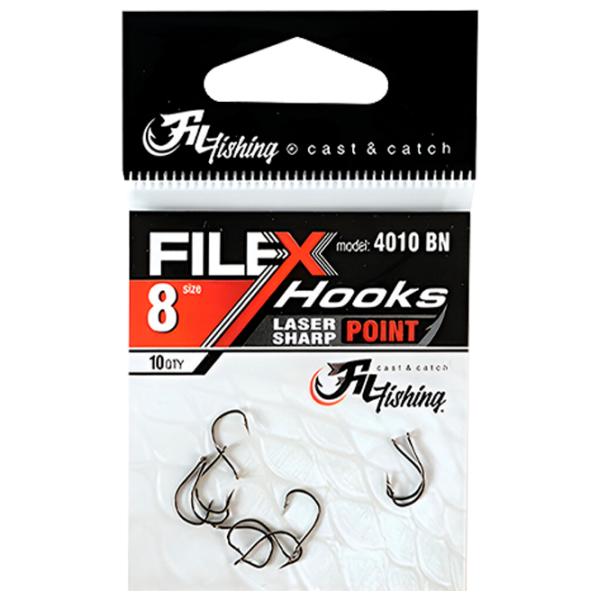 Set de cârlige Fil Fishing Filex 4010 Cantitatea în set - 10 / Mărimea - 8 photo 1