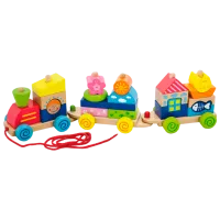 Jucărie de împins și tras VIGA 50089 1+/ Multicolor