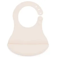Слюнявчик BabyJem 01105693 Классическая/ Силикон/ Экрю