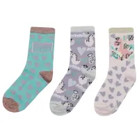Șosete pentru fetiţe Polaris Socks 3W DINO 3 LU SKT-G 3PR Multicolor