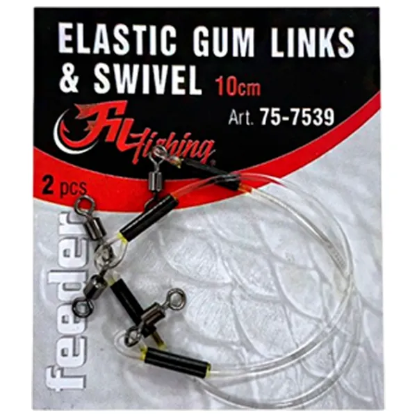 Рыболовный поводок Fil Fishing ELASTIC GUM LINKS & SWIVEL 10 см photo 1