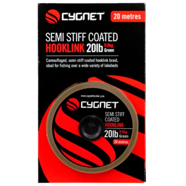 Шнур для рыбалки Cygnet Semi Stiff Coated Hooklink 20 м/ 9 кг photo 1