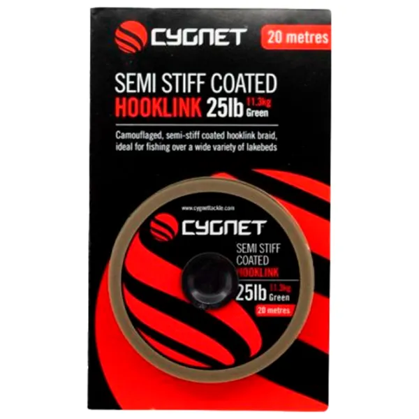 Шнур для рыбалки Cygnet Semi Stiff Coated Hooklink 20 м/ 11.3 кг photo 1
