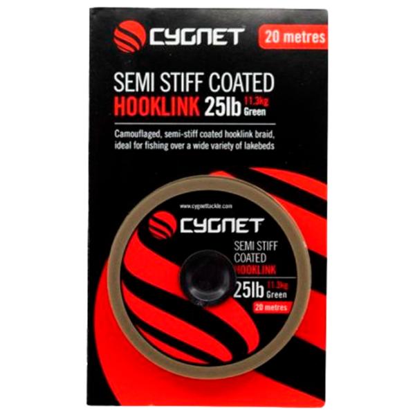 Шнур для рыбалки Cygnet Semi Stiff Coated Hooklink 20 м/ 11.3 кг photo 1