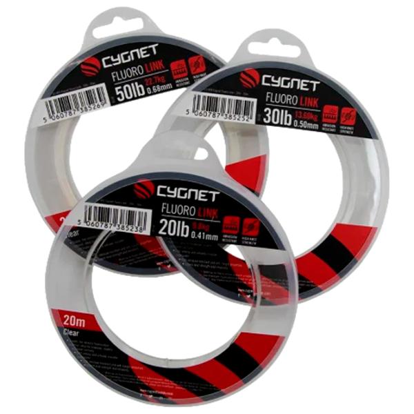 Шнур для рыбалки Cygnet Fluoro Link 20 м/ 13.6 кг photo 1