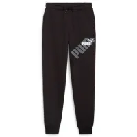 Pantaloni sportivi pentru băieți Puma Power Graphic Sweatpants Tr Cl 140/ Black