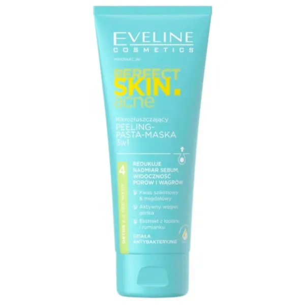Scrub de față Eveline Cosmetics Perfect Skin Acne 3in1 75 ml/ pentru femei photo 1 Scrub de față Eveline Cosmetics Perfect Skin Acne 3in1 75 ml/ pentru femei photo 1