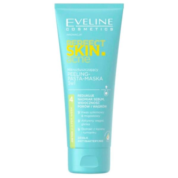 Scrub de față Eveline Cosmetics Perfect Skin Acne 3in1 75 ml/ pentru femei photo 1 Scrub de față Eveline Cosmetics Perfect Skin Acne 3in1 75 ml/ pentru femei photo 1