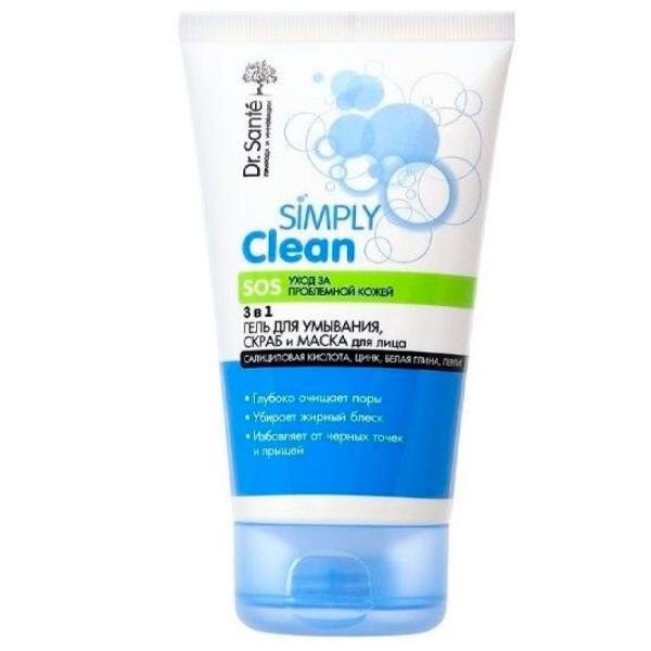 Скраб для лица Dr.Sante Simply Clean 3in1 150 мл/ для женщин photo 1
