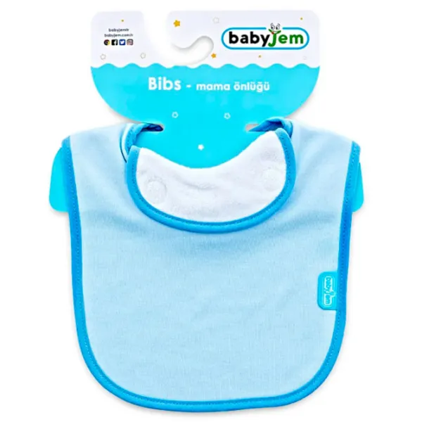 Bavetă BabyJem Bibs Clasică/ Bumbac/ Blue photo 1 Bavetă BabyJem Bibs Clasică/ Bumbac/ Blue photo 1