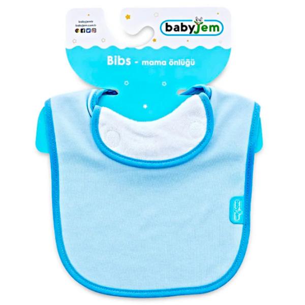 Bavetă BabyJem Bibs Clasică/ Bumbac/ Blue photo 1 Bavetă BabyJem Bibs Clasică/ Bumbac/ Blue photo 1