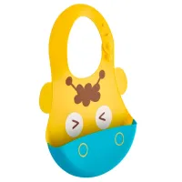 Слюнявчик BabyJem Soft Классическая/ Силикон/ Желтый