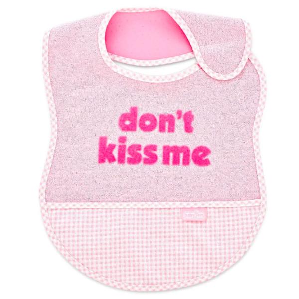 Bavetă BabyJem Dont Kiss Me Clasică/ Bumbac/ Pink photo 1 Bavetă BabyJem Dont Kiss Me Clasică/ Bumbac/ Pink photo 1