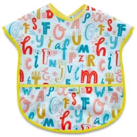 Bavetă BabyJem Alfabet Cămașă/ Bumbac/ Multicolor