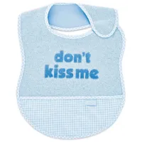 Bavetă BabyJem Dont Kiss Me Clasică/ Bumbac/ Blue