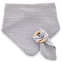 Bavetă BabyJem 8681049237361 Bandană/ Muselină/ Gray