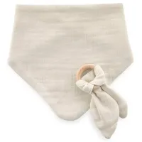 Bavetă BabyJem 8681049227362 Batistă/ Bumbac/ Ecru