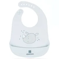 Bavetă Kikka Boo Savanna Clasică/ Silicon/ Gray