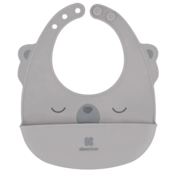 Bavetă Kikka Boo 3801303030087 Clasică/ Silicon/ Gray photo 1