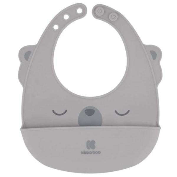 Bavetă Kikka Boo 3801303030087 Clasică/ Silicon/ Gray photo 1