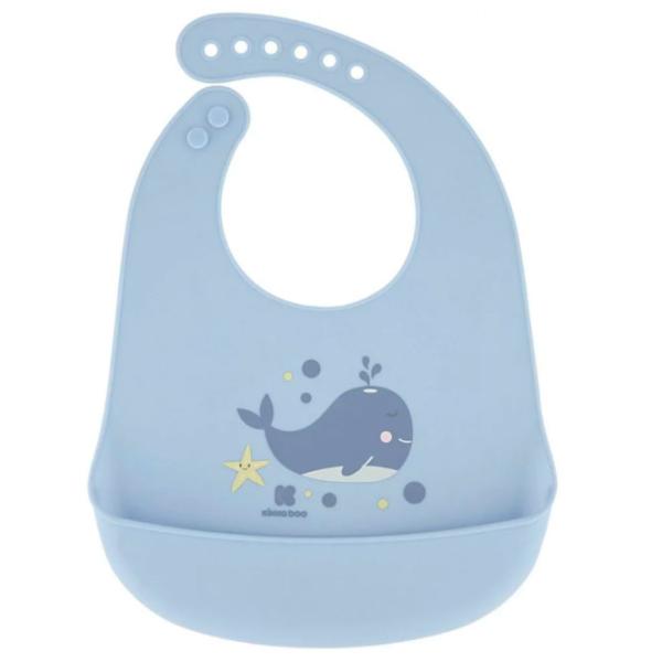Bavetă Kikka Boo Sea World Whale Clasică/ Silicon/ Blue photo 1