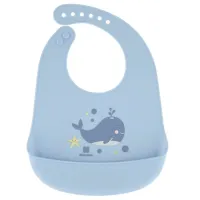 Bavetă Kikka Boo Sea World Whale Clasică/ Silicon/ Blue