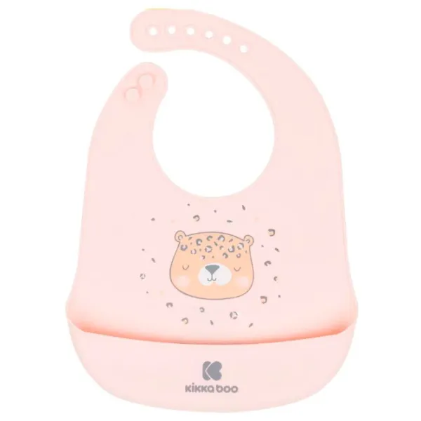 Bavetă Kikka Boo Savanna Clasică/ Silicon/ Pink photo 1 Bavetă Kikka Boo Savanna Clasică/ Silicon/ Pink photo 1