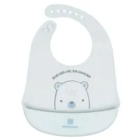Слюнявчик Kikka Boo Bear With Me Классическая/ Силикон/ Синий