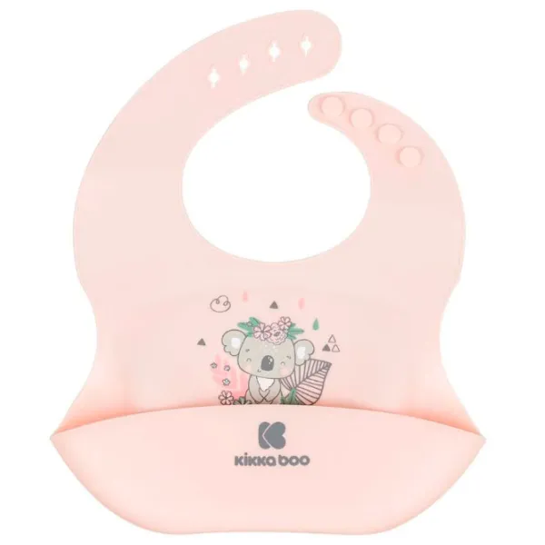 Bavetă Kikka Boo Savanna Friends Clasică/ Silicon/ Pink photo 1 Bavetă Kikka Boo Savanna Friends Clasică/ Silicon/ Pink photo 1