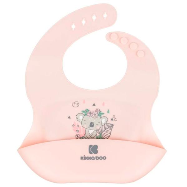Bavetă Kikka Boo Savanna Friends Clasică/ Silicon/ Pink photo 1 Bavetă Kikka Boo Savanna Friends Clasică/ Silicon/ Pink photo 1