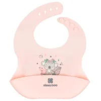 Слюнявчик Kikka Boo Savanna Friends Классическая/ Силикон/ Розовый