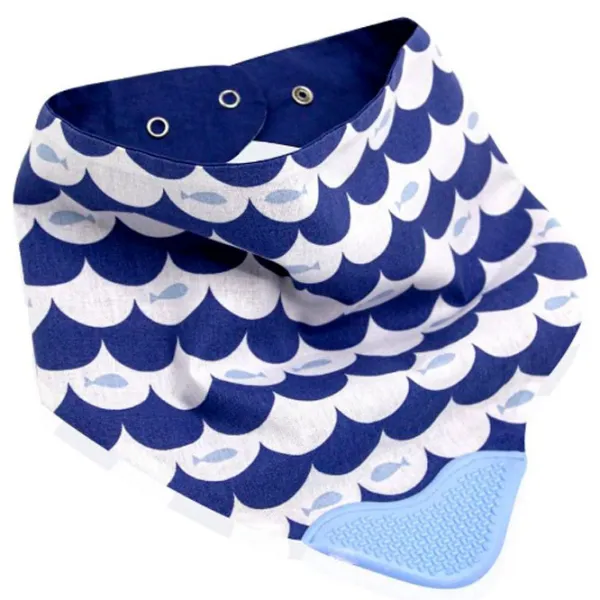 Слюнявчик BabyJem Indigo Бандана/ Полиэстер/ Синий photo 1 Слюнявчик BabyJem Indigo Бандана/ Полиэстер/ Синий photo 1