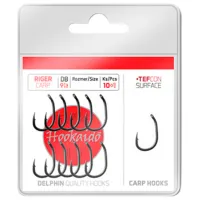 Набор крючков Delphin Hookaido RIGER TEFCON Количество в наборе - 11 / Размер - 4