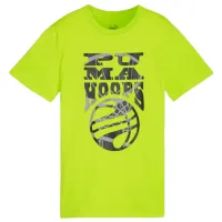 Футболка для мальчиков Puma Basketball Blueprint Tee B 164 / Lime Pow