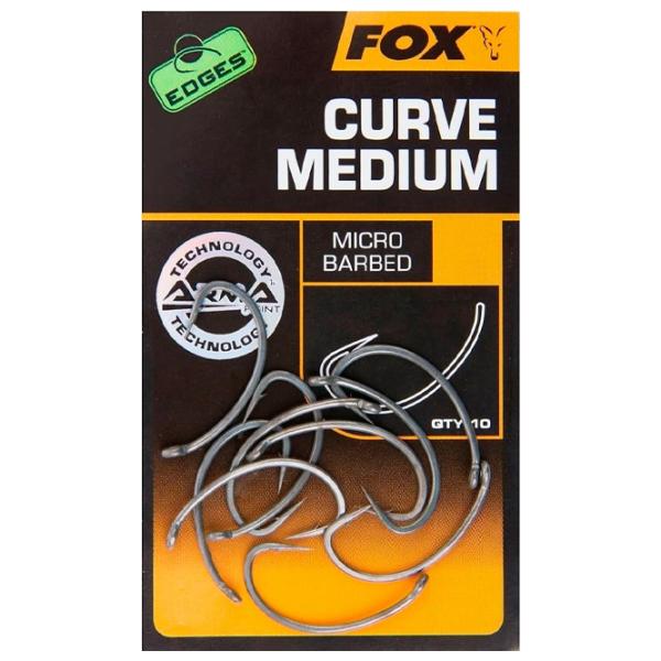Set de cârlige Fox Edges Armapoint Curve Shank Medium Cantitatea în set - 10 / Mărimea - 4 photo 1 Set de cârlige Fox Edges Armapoint Curve Shank Medium Cantitatea în set - 10 / Mărimea - 4 photo 1