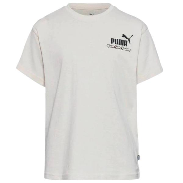 Футболка для мальчиков Puma Ess+ Mid 90S Graphic Tee B 128/ Альпийский снег photo 1