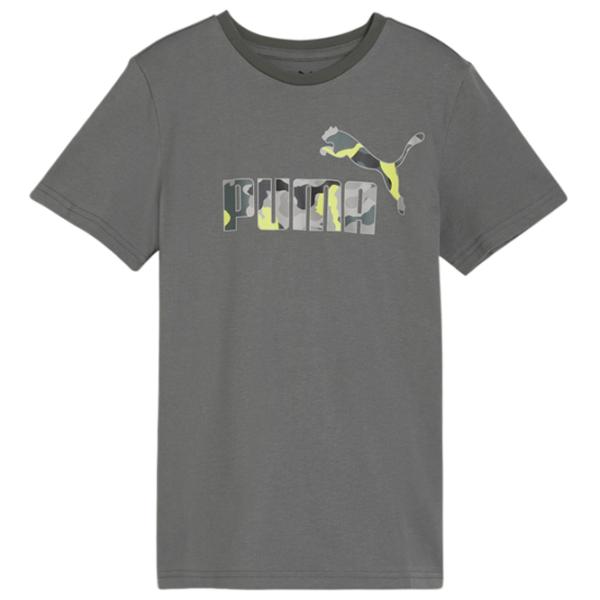 Tricou pentru băieți Puma Ess+ Camo Logo Tee B 140/ Gray photo 1