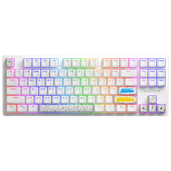 Клавиатура Hator Rockfall 2 Mecha TKL Authentic Edition Проводная/ Белый photo 1